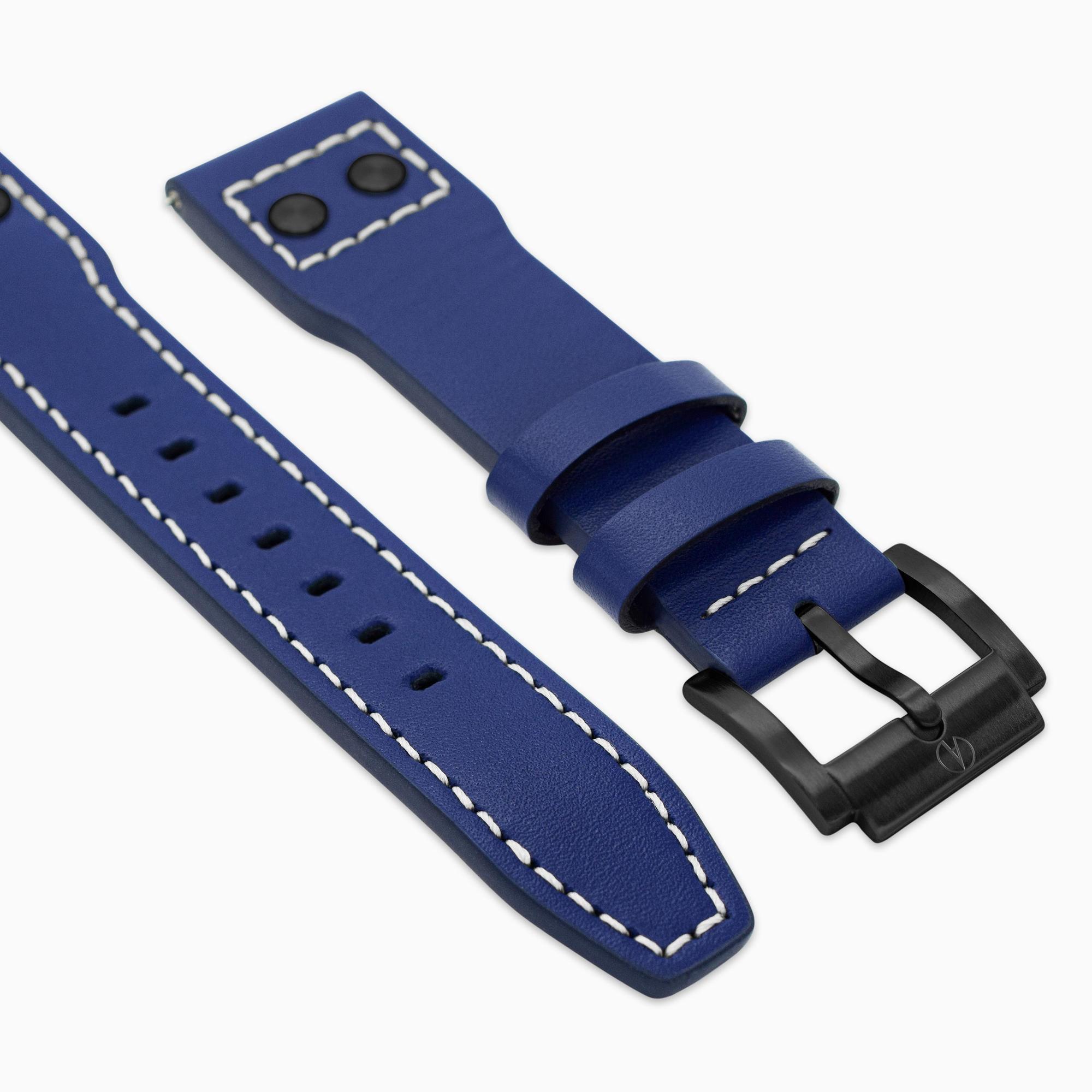 Accurist Aviation Men's Navy Leather 22mm Strap